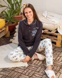 بيجامه حريمي كاشمير كوله و مرد مطرز ببنطلون ميلتون