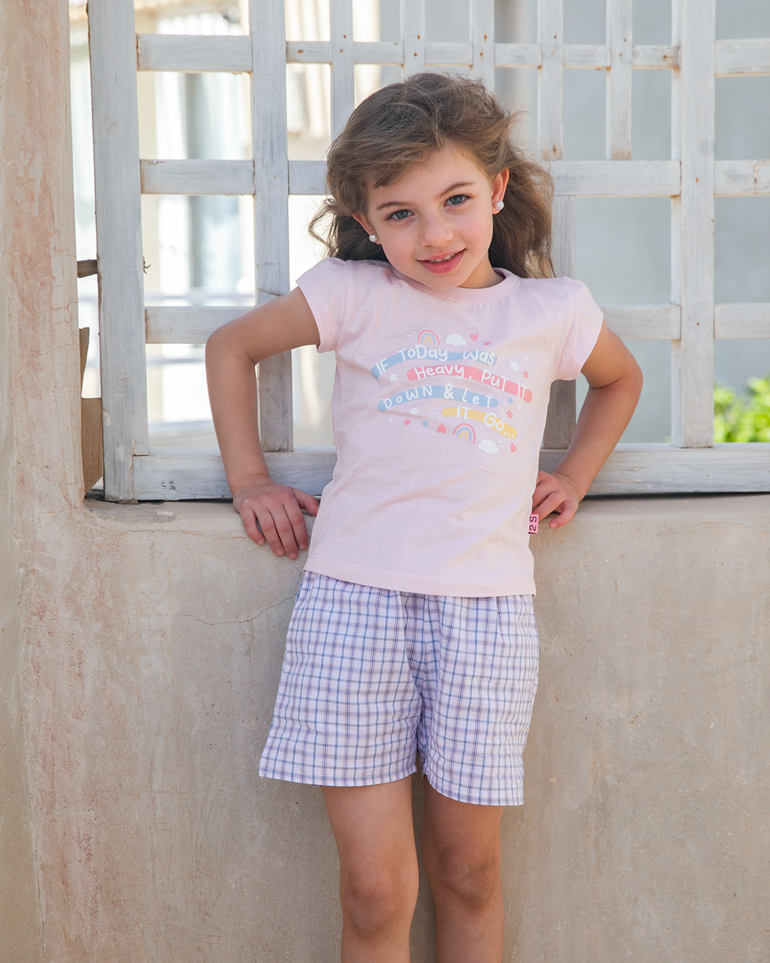 Rainbow girls' pajamas short Viella