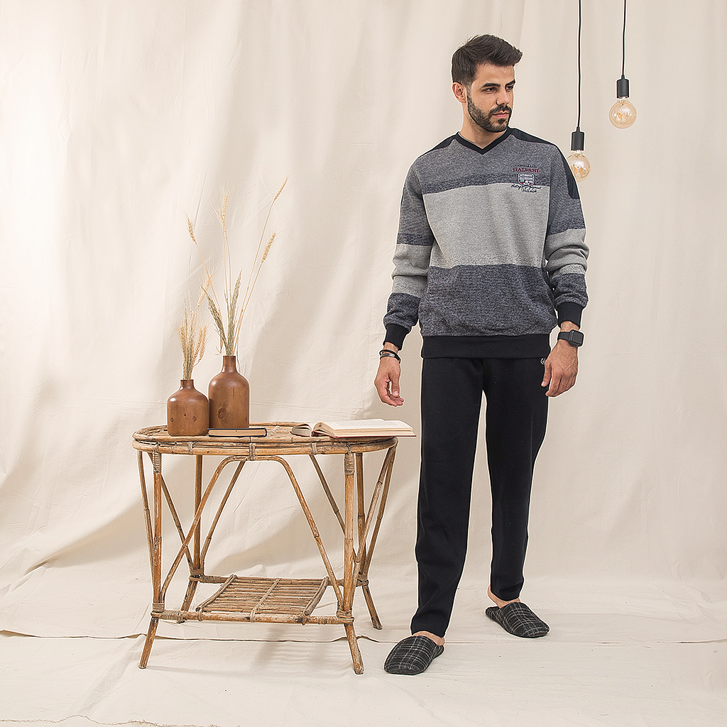 وتربروف ع الكتف V بيجاما رجالي كاشمير