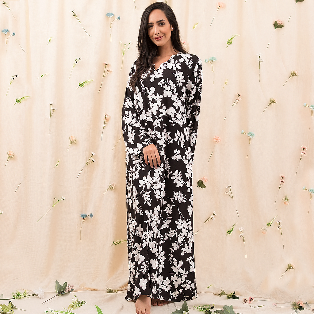 22 sleeves shirt, viscose floral 