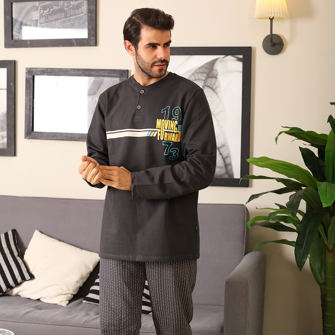 MOVING FORWARD Men's pajamas with round buttons 