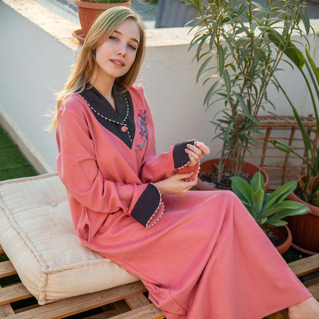 A nightshirt with buttons on the chest